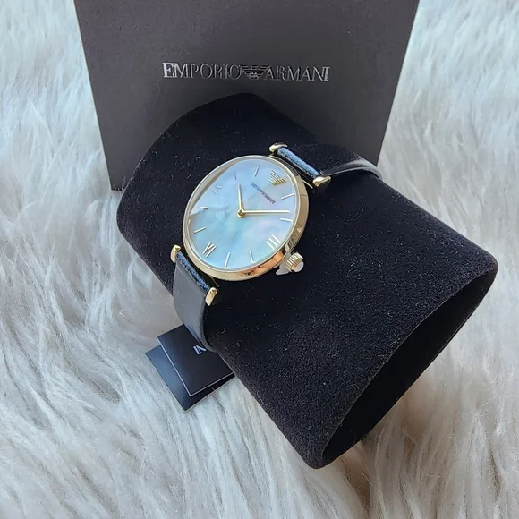 Emporio Armani Women's Black and Gold Watch No Negociable - Picture 5 of 11